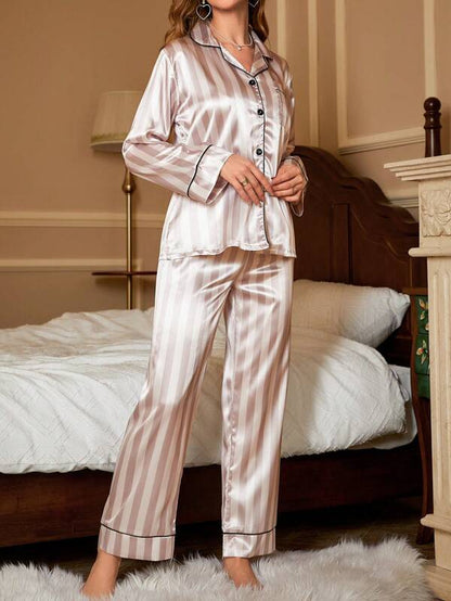 Royal Satin Stripes | Luxe Pyjamaset