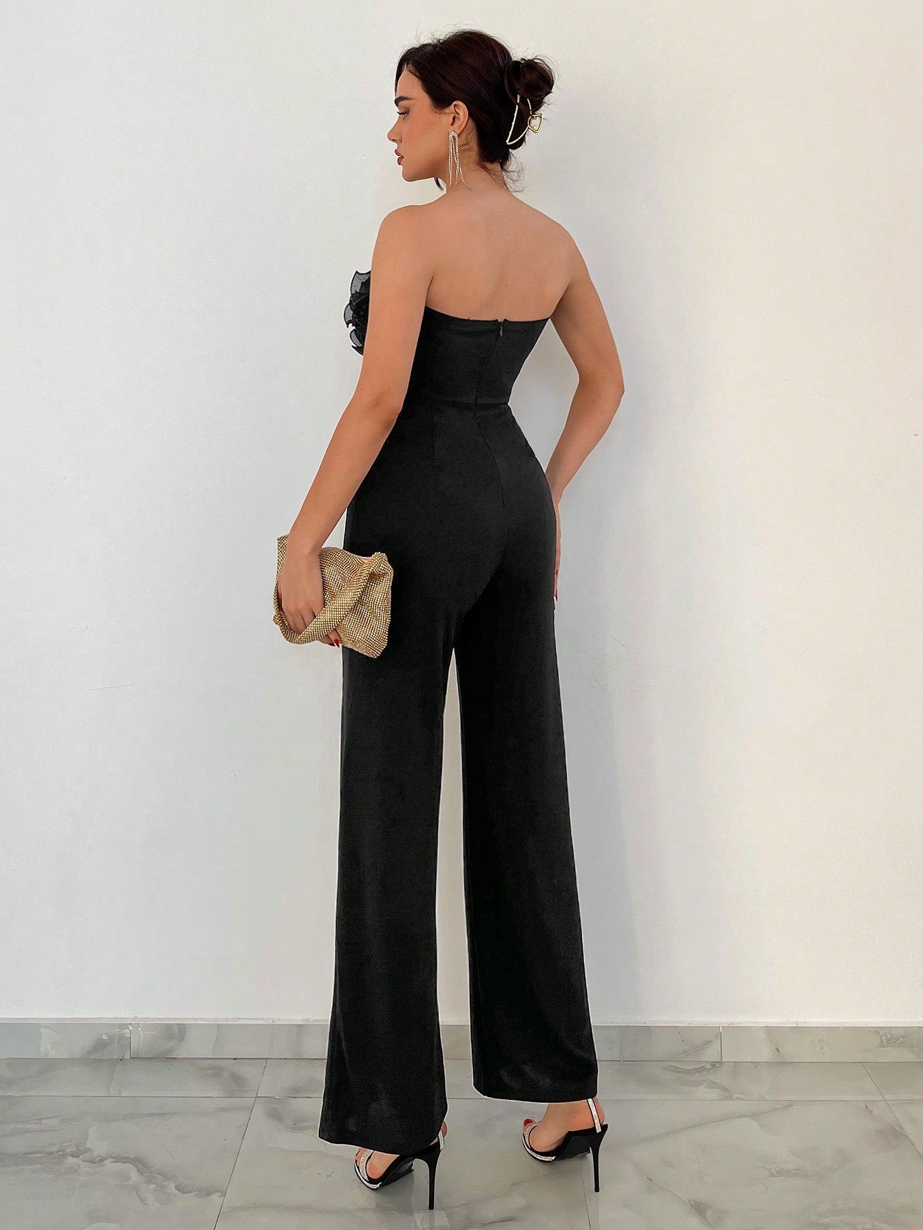 Aloruh Transparante Strapless Jumpsuit