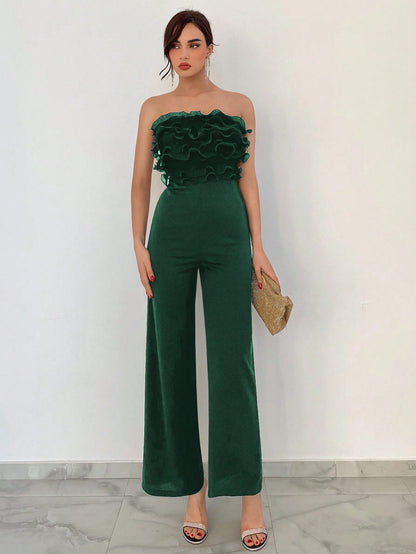 Aloruh Transparante Strapless Jumpsuit