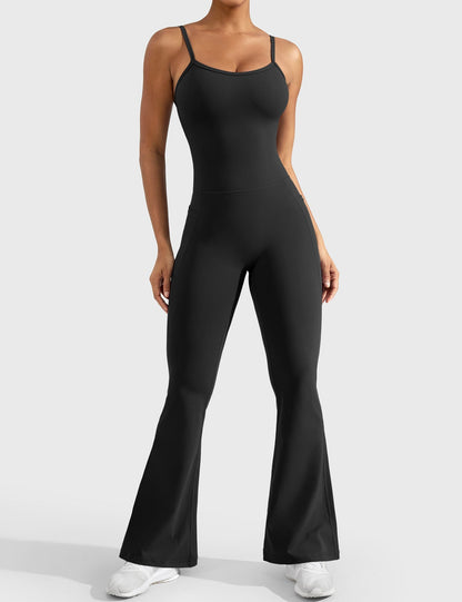 Mazona's Flared Jumpsuit met Zakken