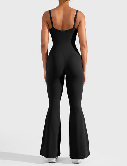 Mazona's Flared Jumpsuit met Zakken