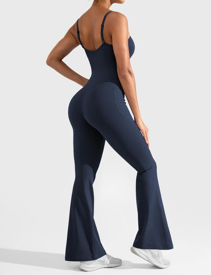 Mazona's Flared Jumpsuit met Zakken