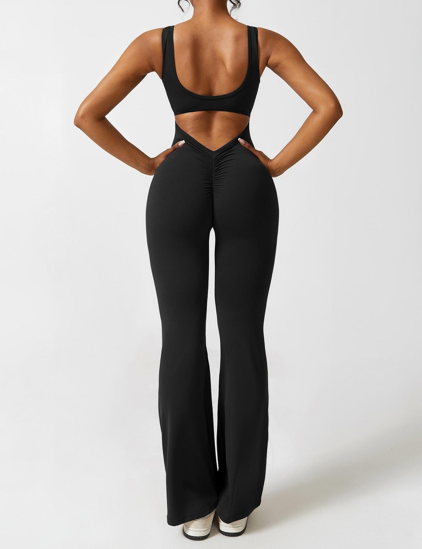 Bella Chic™ | Elegantie V-Back Flared Jumpsuit