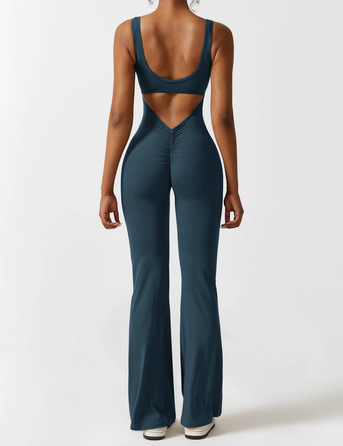 Bella Chic™ | Elegantie V-Back Flared Jumpsuit