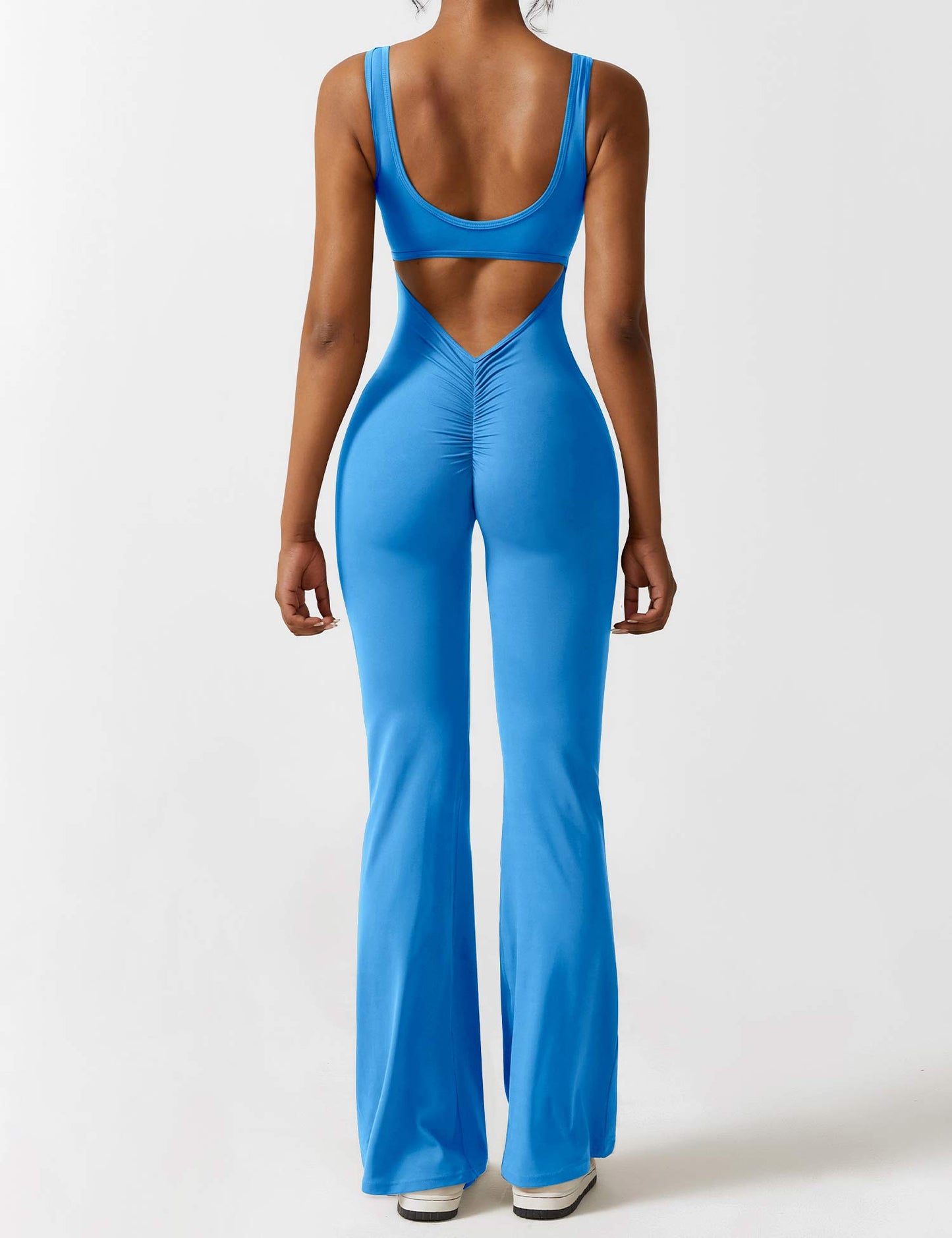 Bella Chic™ | Elegantie V-Back Flared Jumpsuit