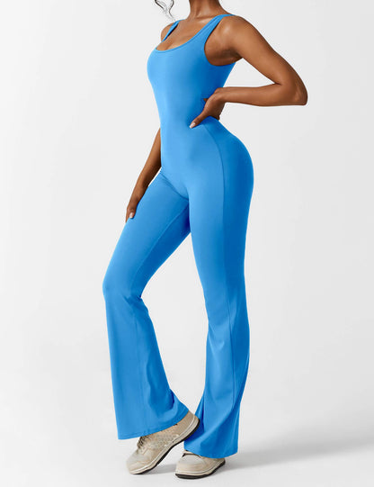 Bella Chic™ | Elegantie V-Back Flared Jumpsuit