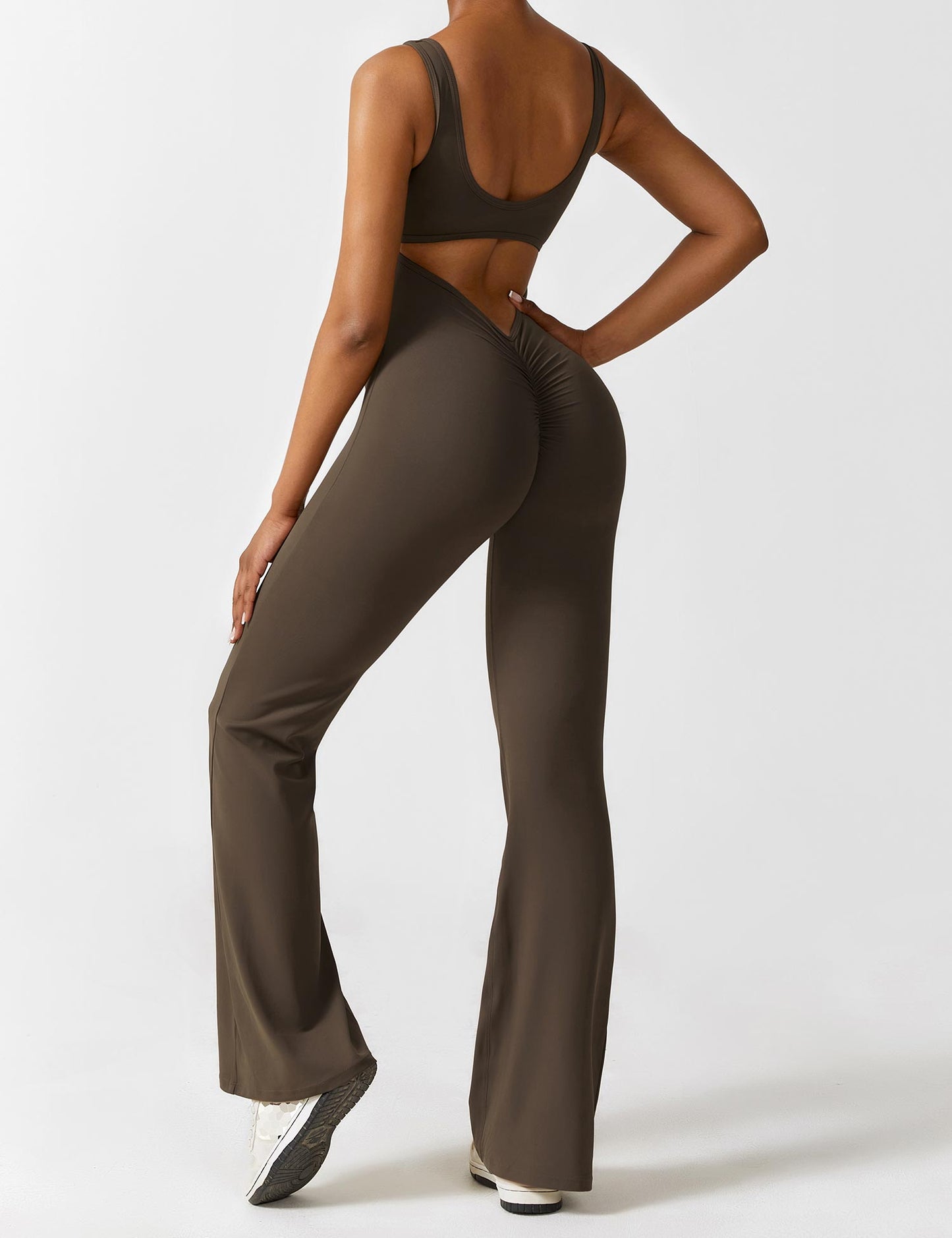 Bella Chic™ | Elegantie V-Back Flared Jumpsuit