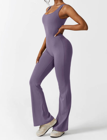 Bella Chic™ | Elegantie V-Back Flared Jumpsuit