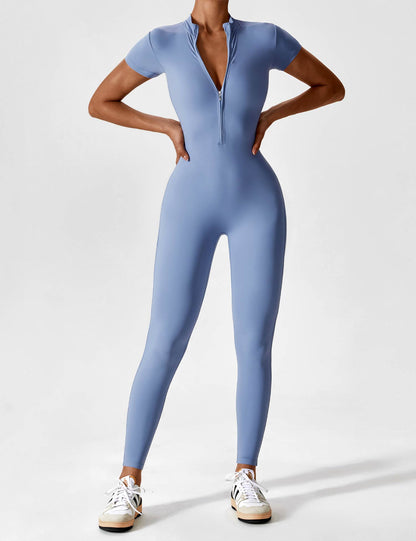 Stijlvolle Jumpsuit met Lange/Korte Mouwen en Rits™ | Comfort en Trend in één!