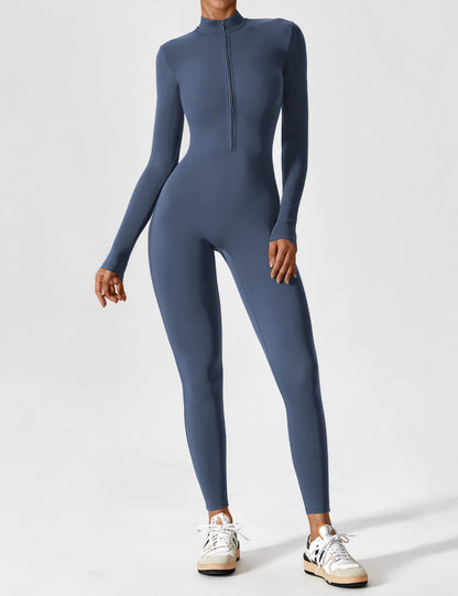 Stijlvolle Jumpsuit met Lange/Korte Mouwen en Rits™ | Comfort en Trend in één!