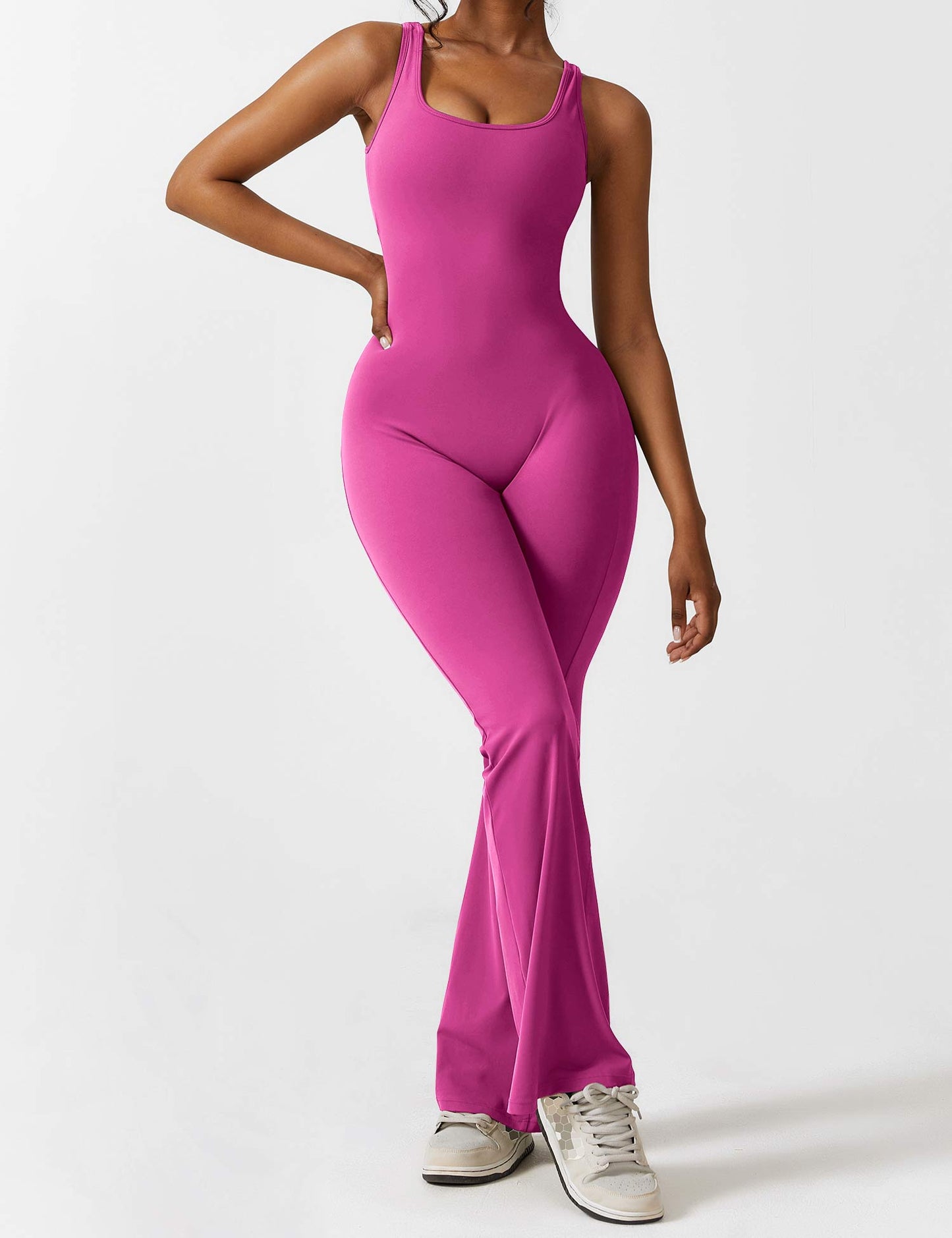 Bella Chic™ | Elegantie V-Back Flared Jumpsuit