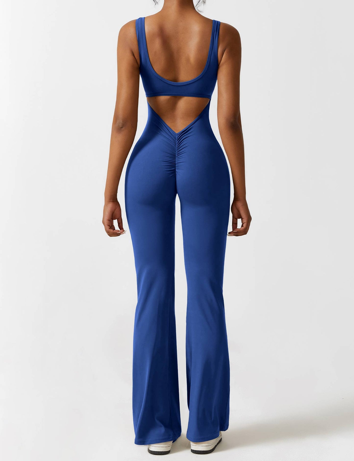 Bella Chic™ | Elegantie V-Back Flared Jumpsuit