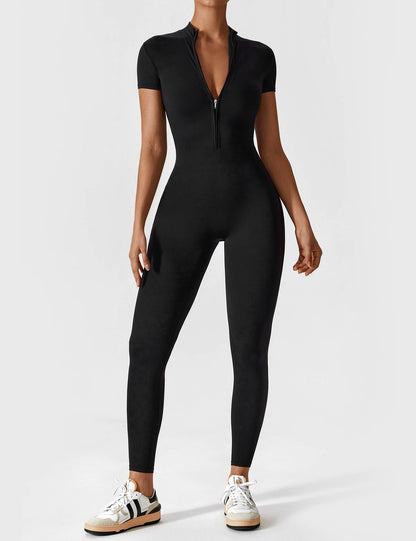 Stijlvolle Jumpsuit met Lange/Korte Mouwen en Rits™ | Comfort en Trend in één!