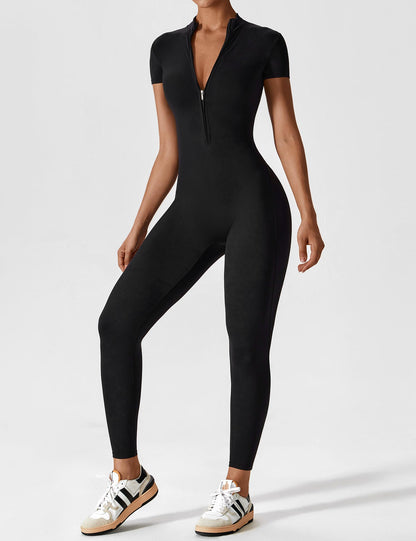 Stijlvolle Jumpsuit met Lange/Korte Mouwen en Rits™ | Comfort en Trend in één!